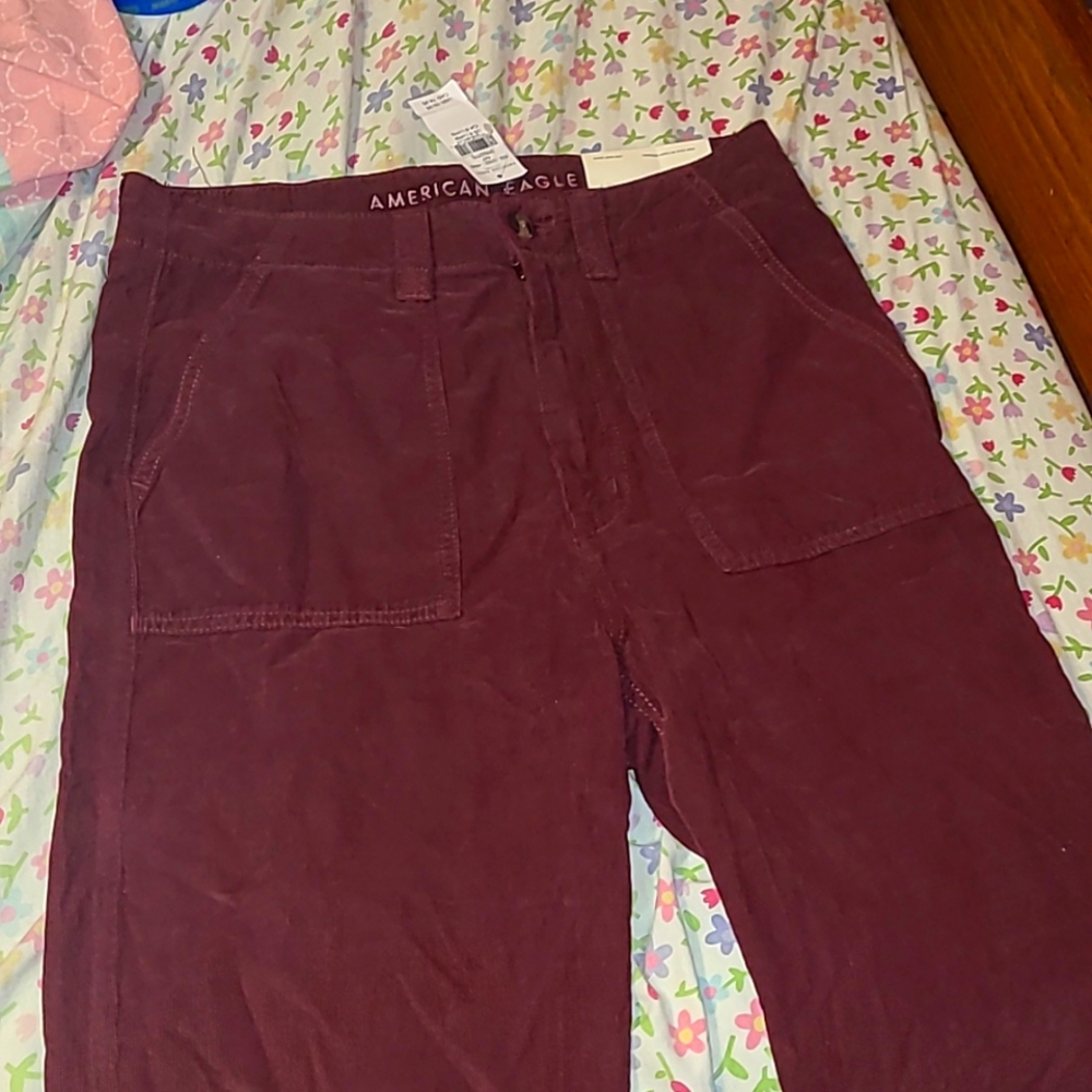 Baggy Mom Pants Maroon